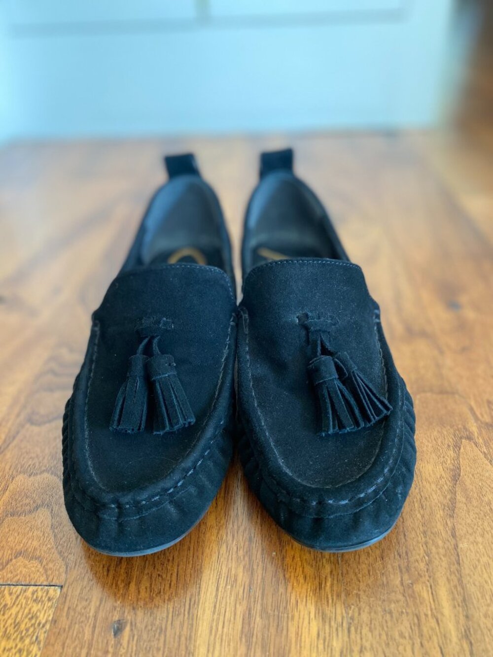 Circus NY by Sam Edelman Black Suede Tassel Loafers EUC Size 7
